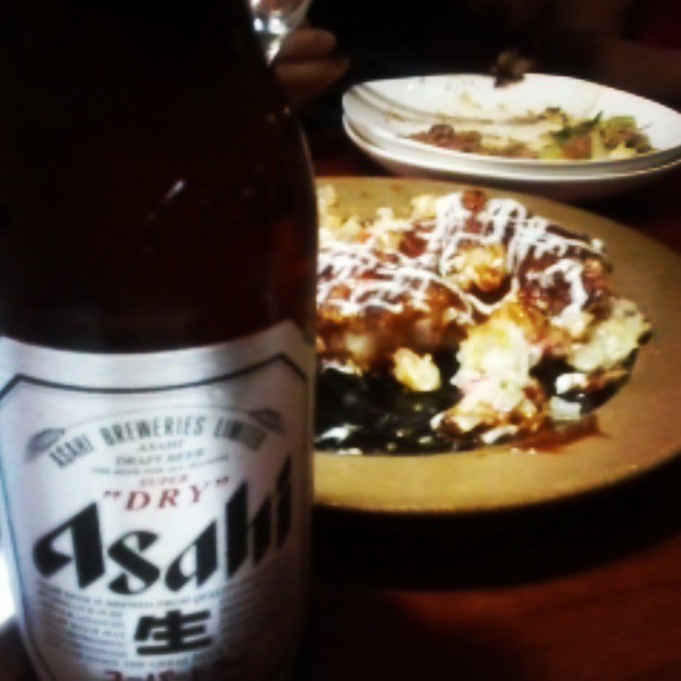 Okonomyaki & Asahi Beer :P