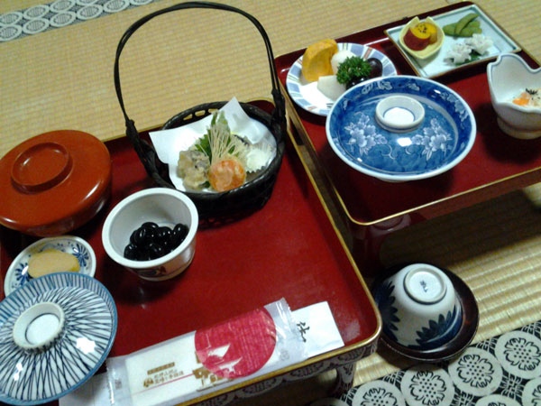 Traditional vegetarian Japanese meal.